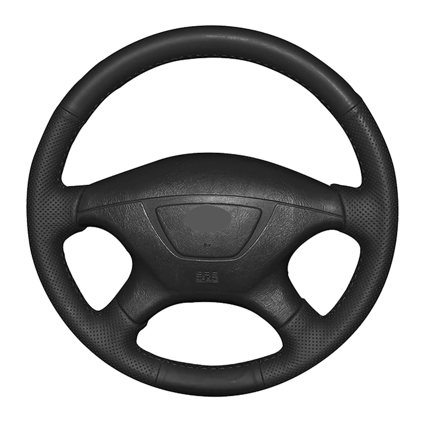 

Hand-stitched Black Artificial Leather Anti-slip Car Steering Wheel Cover for Mitsubishi Pajero Sport 2004 Montero Sport 2004