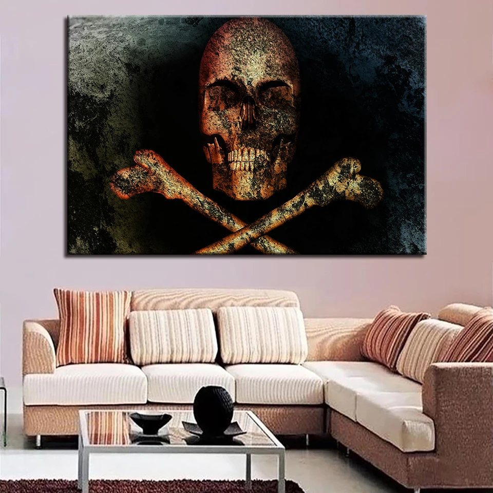 Холст для живописи Wall Art HD принты 1 шт. черепа семейного фильма украшения