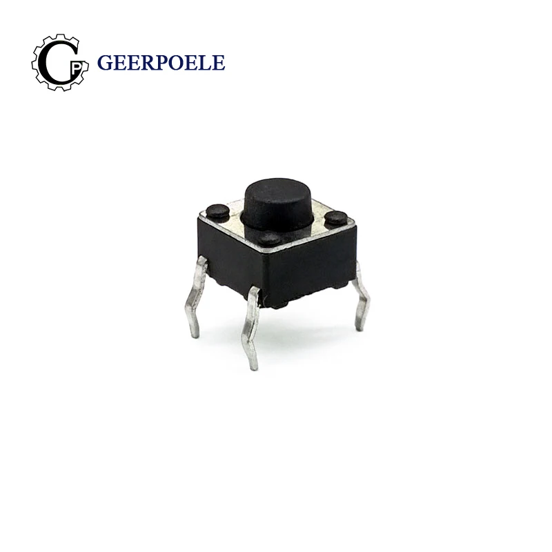 

50 pcs/lot 6*6*5.0mm DIP 12V 0.5A Push Button Micro Switch 4 PIN Tactile Tact Direct Plug-in Self-Reset Interruptor