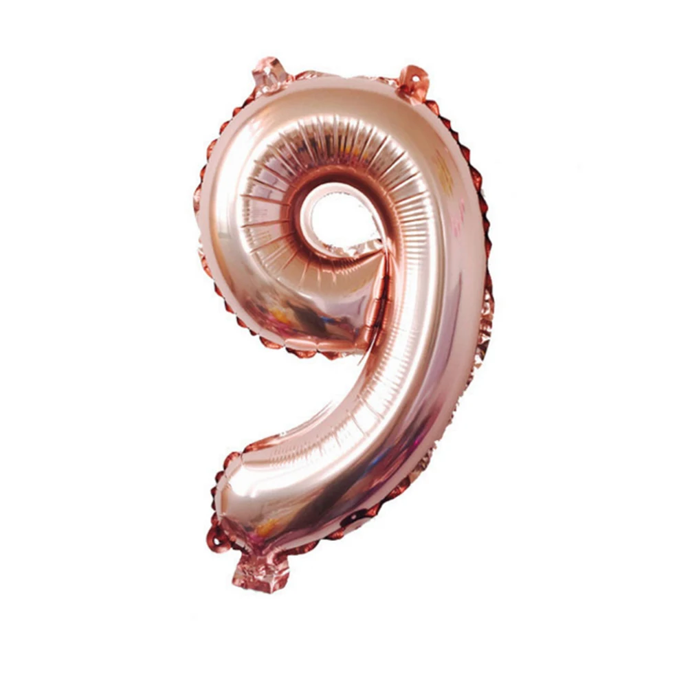 32 дюйма, розовое золото, в форме цифр, алюминиевая фольга, шар, юбилей, вечерние, свадебные, праздничные украшения