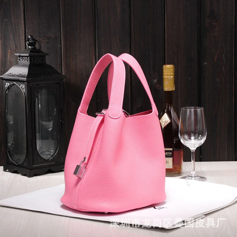 Сумки-почтальонки из натуральной кожи, модные сумки с замком, роскошные шелковые высококачественные сумки через плечо, сумка через плечо для женщин - Цвет: Pink