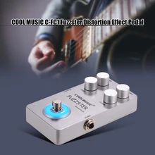 COOLMUSIC Fuzzster Искажение гитары педаль эффектов бас Fuzz педаль для электрогитары алюминиевый сплав корпус серебро