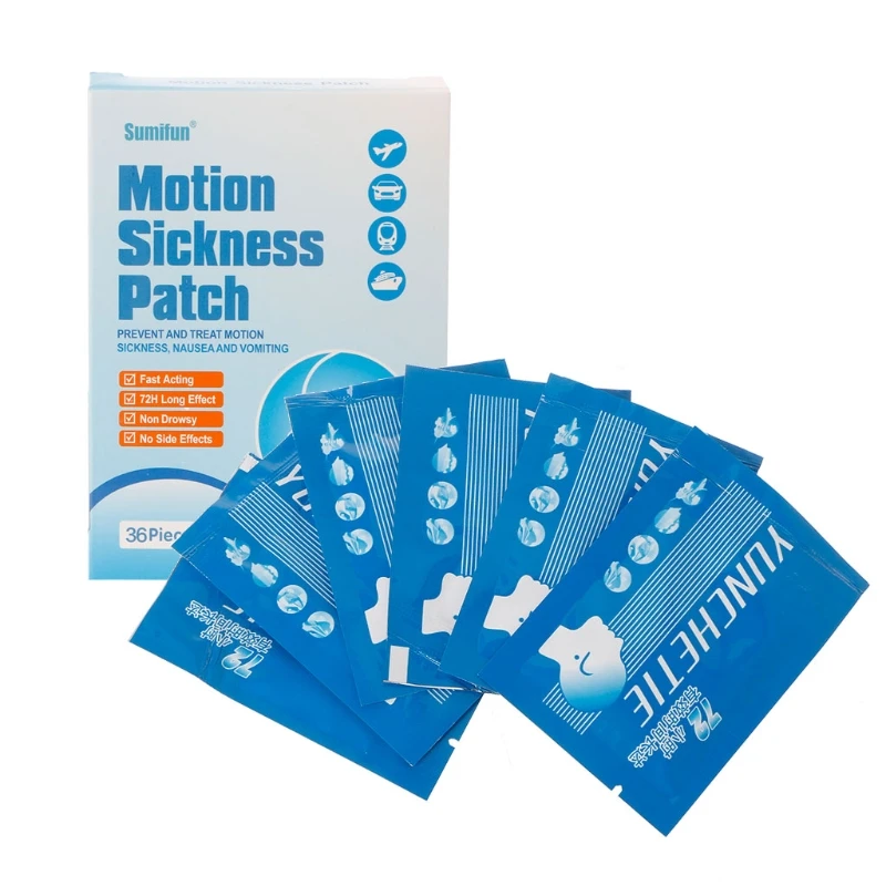 36Pcs Anti Motion Sickness Patch Behind Ear Chinese Herbal Health Care