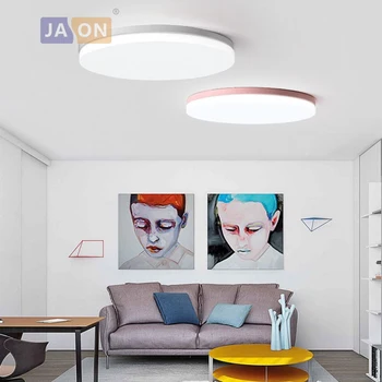 

LED Nordic Iron Acrylic Round Colorized 5cm Height White Chandelier Lighting LED Lamp LED Light For Foyer Bedroom