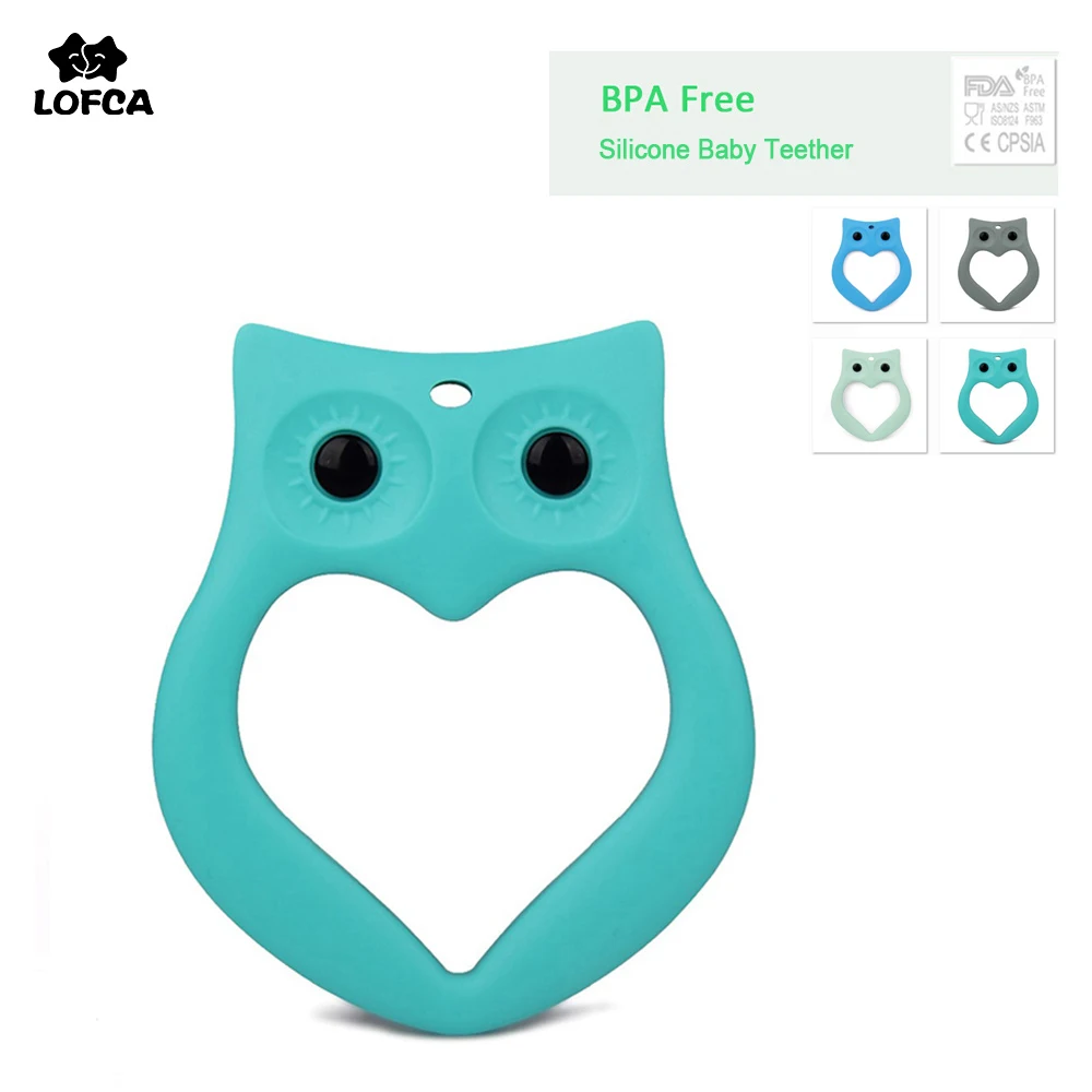 

Silicone Owl Teether BPA Free For Baby Silicone Pendant Made For Teething Necklace 1pc Teething Toy Nipple Holder Accessory