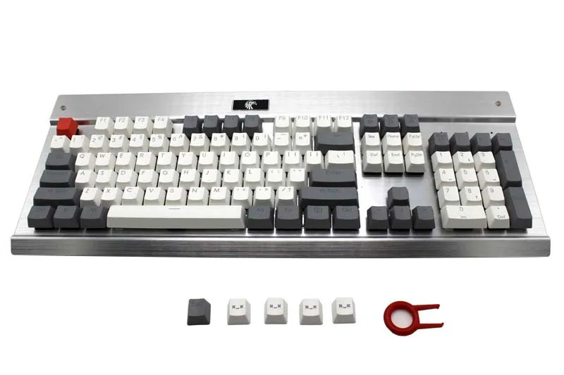 Топ Печатный двойной снимок PBT блеск через полупрозрачный 108 ключ OEM профиль набор ключей для MX переключатели механическая клавиатура - Цвет: Gray White Mixed