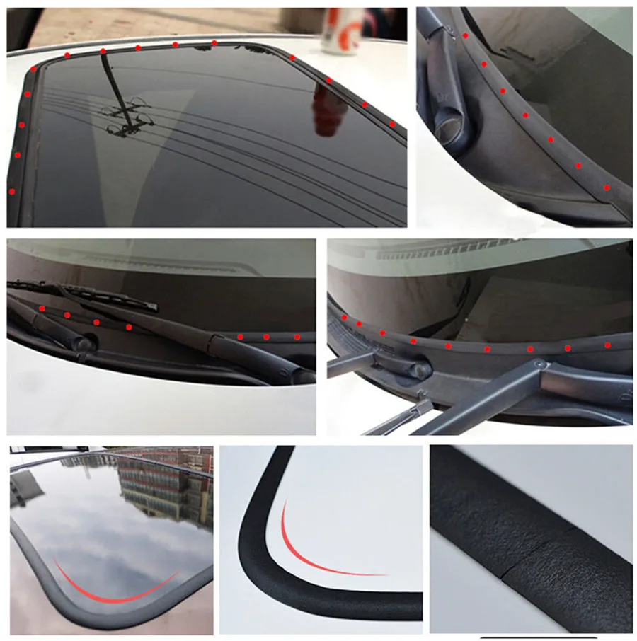 5 метровый герметик для окон автомобиля, резиновый люк, треугольное окно, уплотнительная полоса, Накладка для автомобиля, переднее, заднее, лобовое стекло