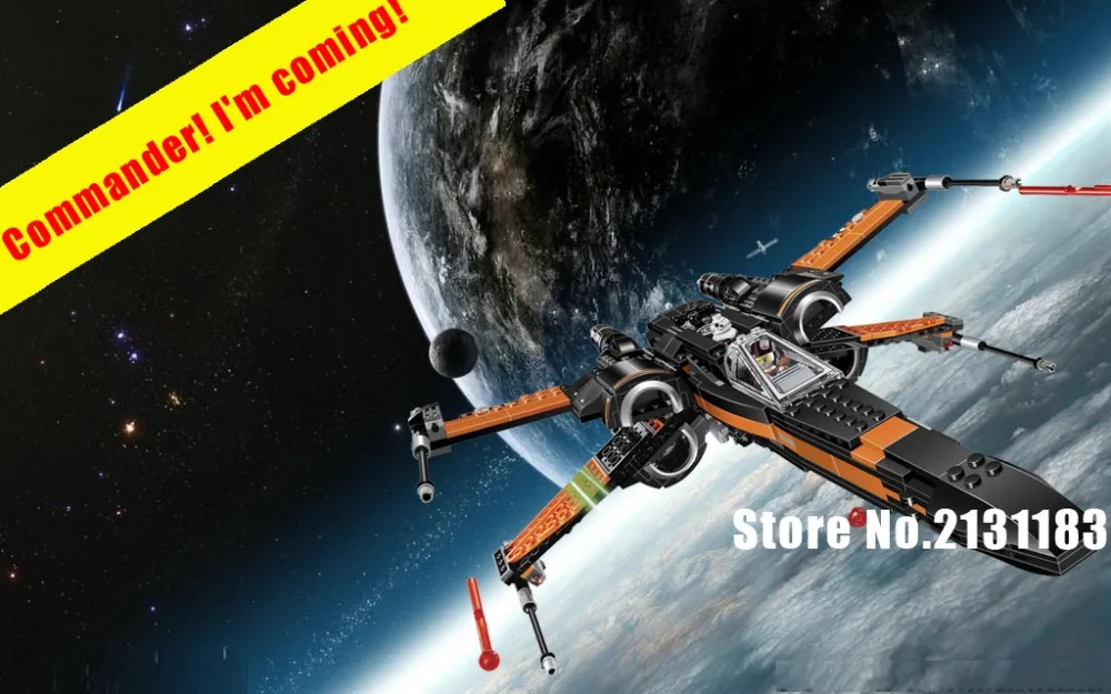 

New First Order Poe X-Wing Fighter fit legoings star wars figures model Building Blocks bricks diy toys 79012 kid gift