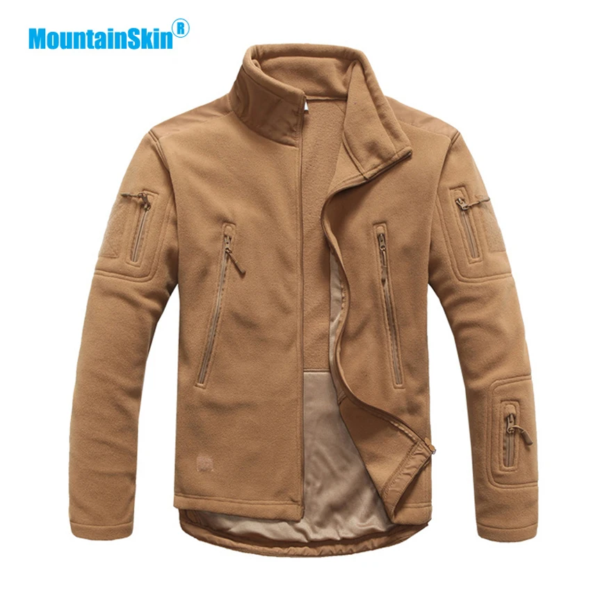 

Mountainskin Men's Military Softshell Jacket Fleece Windbreakers Outerdoor Sportwear Hiking Camping Fishing Male Brand MA184