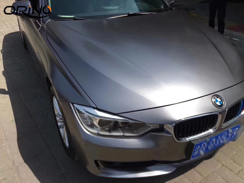Charcoal Grey Metallic Vinyl Wrap-1