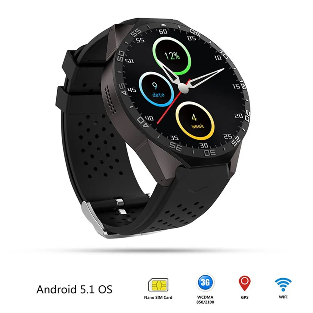 

Fashion 3G GPS WIFI Smart Watch Weather Live Heart Rate Support SIM Card 1.39 Inch 512MB+4GB Bluetooth 4.0 HD Display