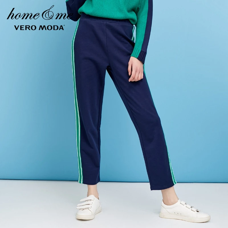 

Vero Moda Women's Spring & Summer Side Stripes Elasticized Waist Leisure Crop Pants | 3181R2505