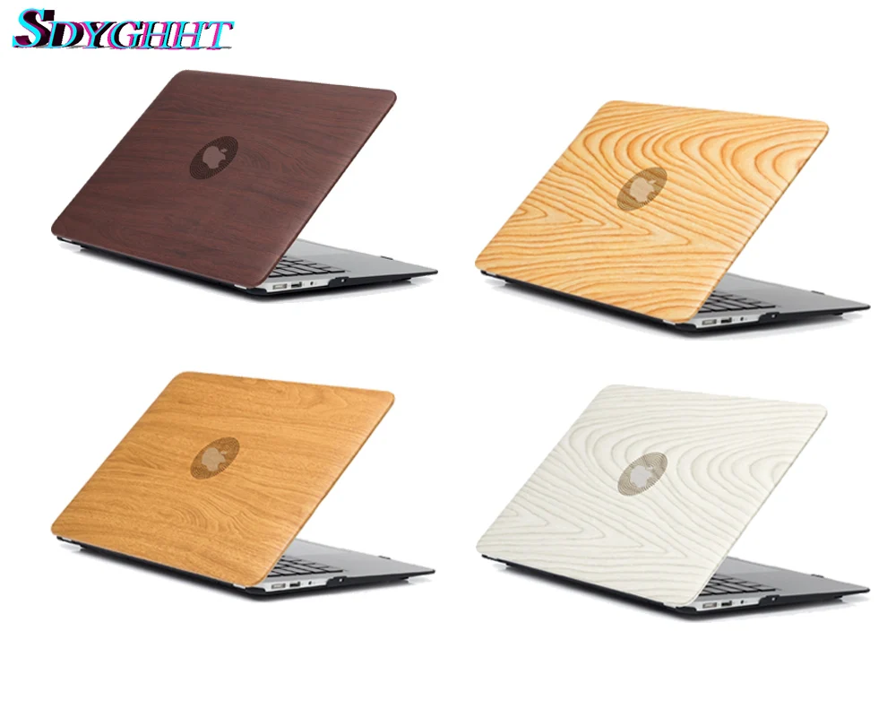 New anti real wood grain Laptop Case For font b Apple b font font b MacBook