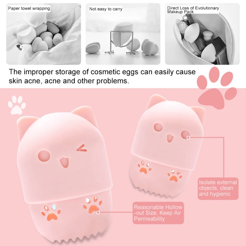 

Silicone Powder Puff Drying Holder Practical Cosmetic Blender Sponge Case Egg Stand Beauty Pad Makeup Sponge Display Rack