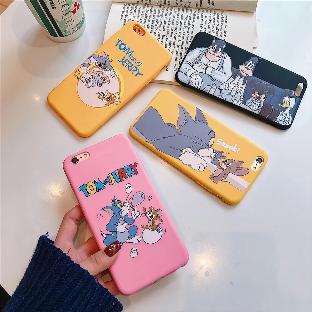 IToncs Забавный мультяшный чехол для iPhone X XS Max XR милый кот Том 8 7 6 S Plus мягкие