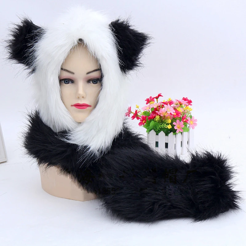 Leopard CAPPELLO ANIMALE Mitten SCIARPA