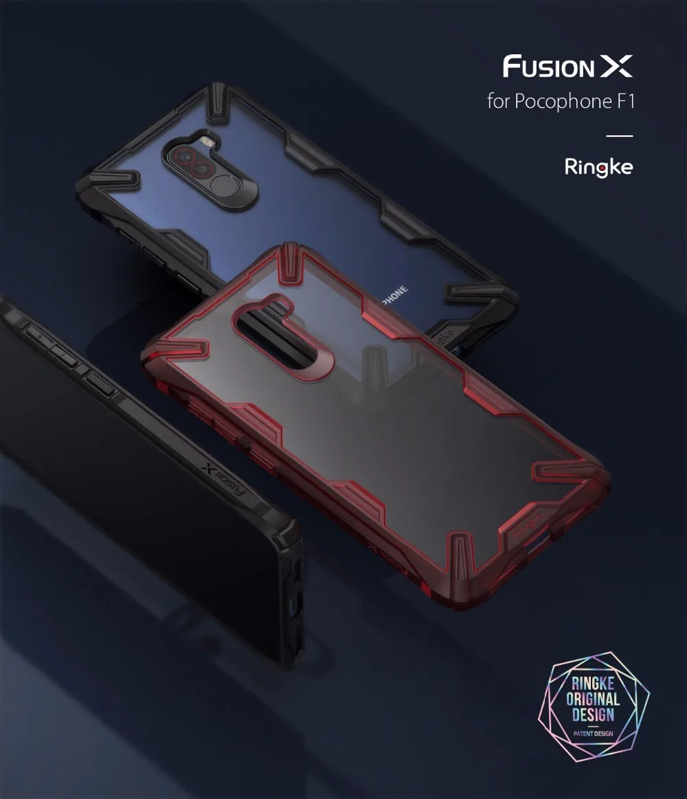 

Ringke Fusion For Xiaomi Pocophone F1 Phone Case Ringke Fusion-X Clear PC TPU Bumper Drop Protection Back Cover
