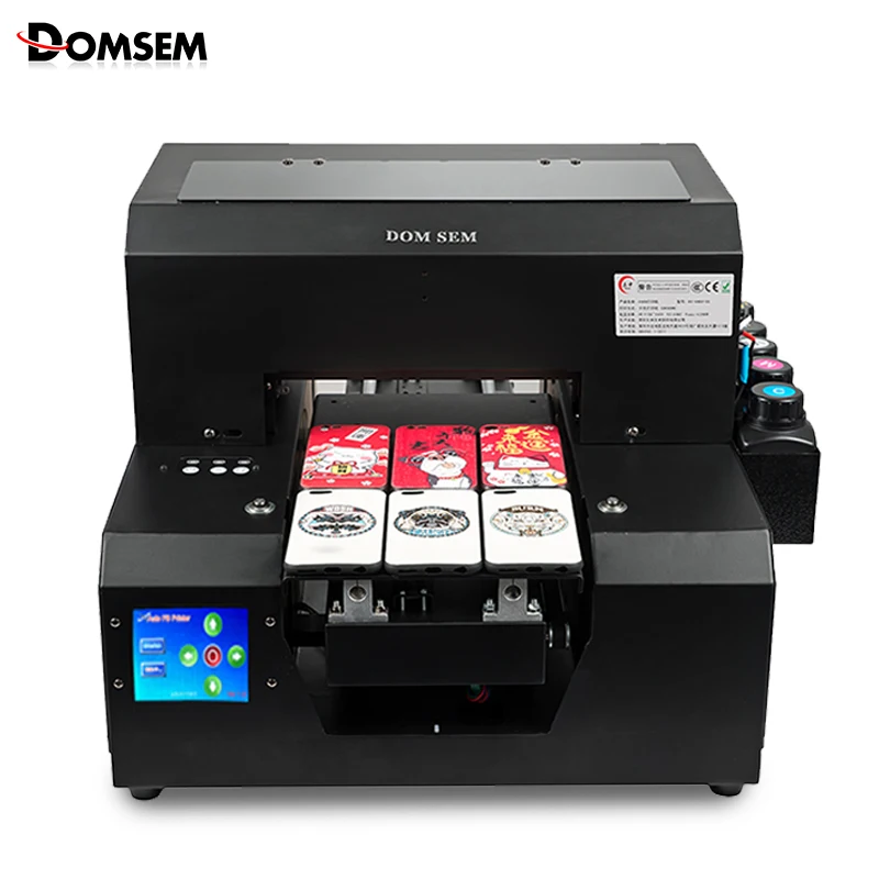 

Newest 2019 Embossed Printer A4 LED Printer for Leather Phone Case Lass Plastic Leather PVC Metal Phone Case DTG cloth Printing
