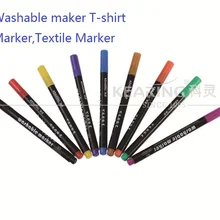6 цветов/набор смываемый маркер ткань и футболка лайнер текстиль DIY маркеры рисование на ткани ручка футболка акварельный текстильный маркер