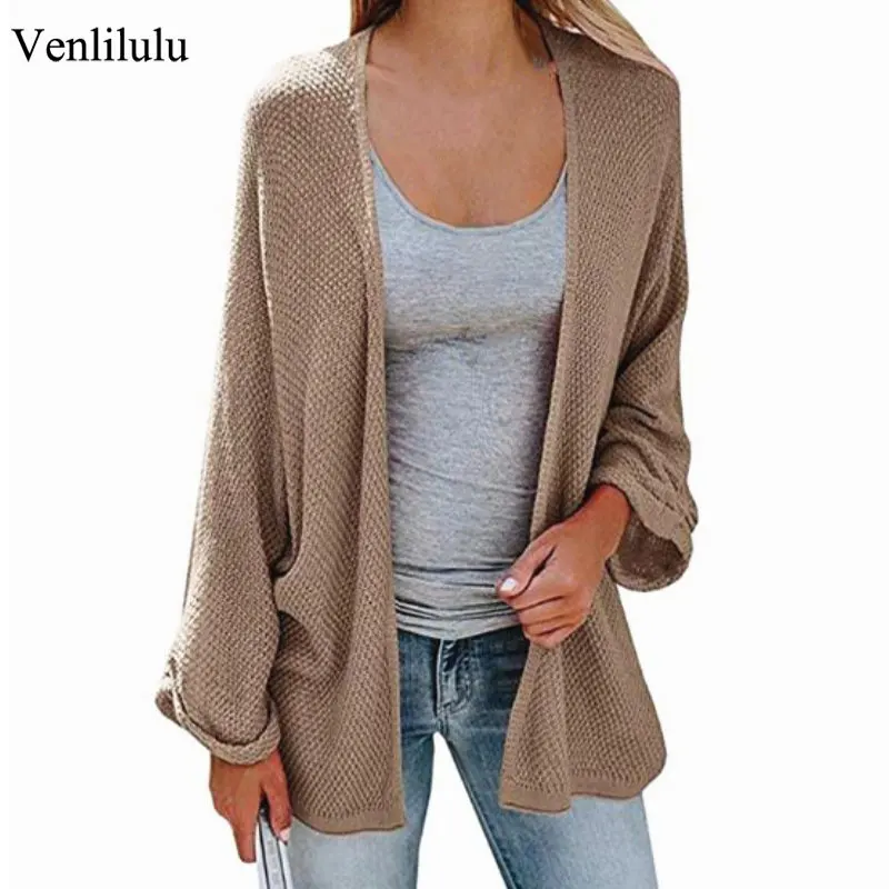

Autumn Loose Cardigan Women Batwing Sleeve Long Sweaters Open Stitch Sweater Coat Cardigans Female Knitted Sweater Ladies