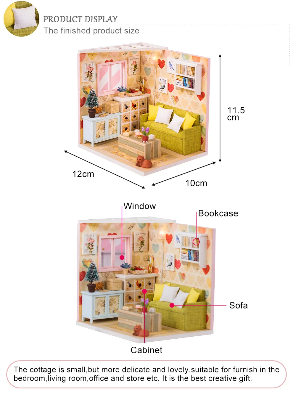 Кукольный домик Cutebee миниатюрная мебель кукольный домик DIY Миниатюрные домики комнаты Каса игрушки для детей DIY кукольный домик M10F