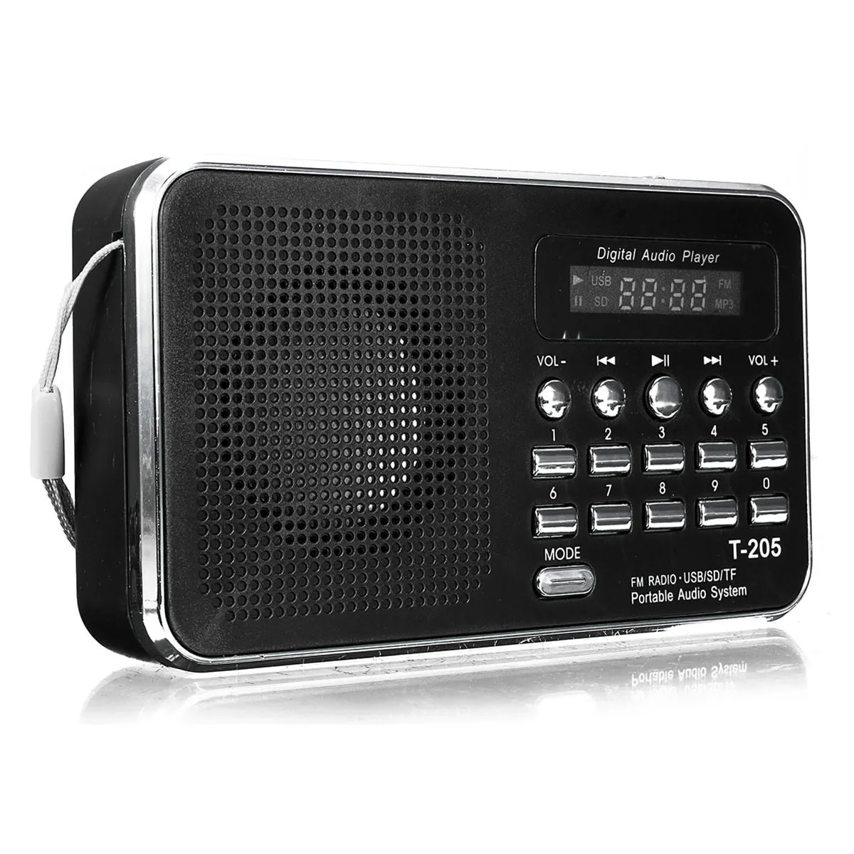 

LEORY LCD Display Digital Radio FM Portable Mini Music Player MP3 WMA MMC Support TF Card USB Port Aux Audio Player