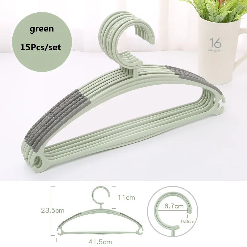  AIBOULLY 15pcs/set Adult Plastic slip-resistant Portable Arc Hook Design Outdoor Hanger Clothes Han