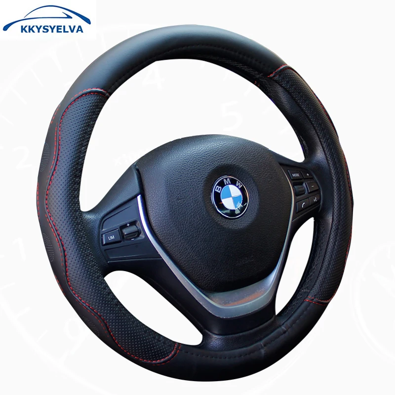 KKYSYELVA Car Steering Wheel Cover PU Leather 15\ KKYSYELVA Car Steering Wheel Cover PU Leather 15\