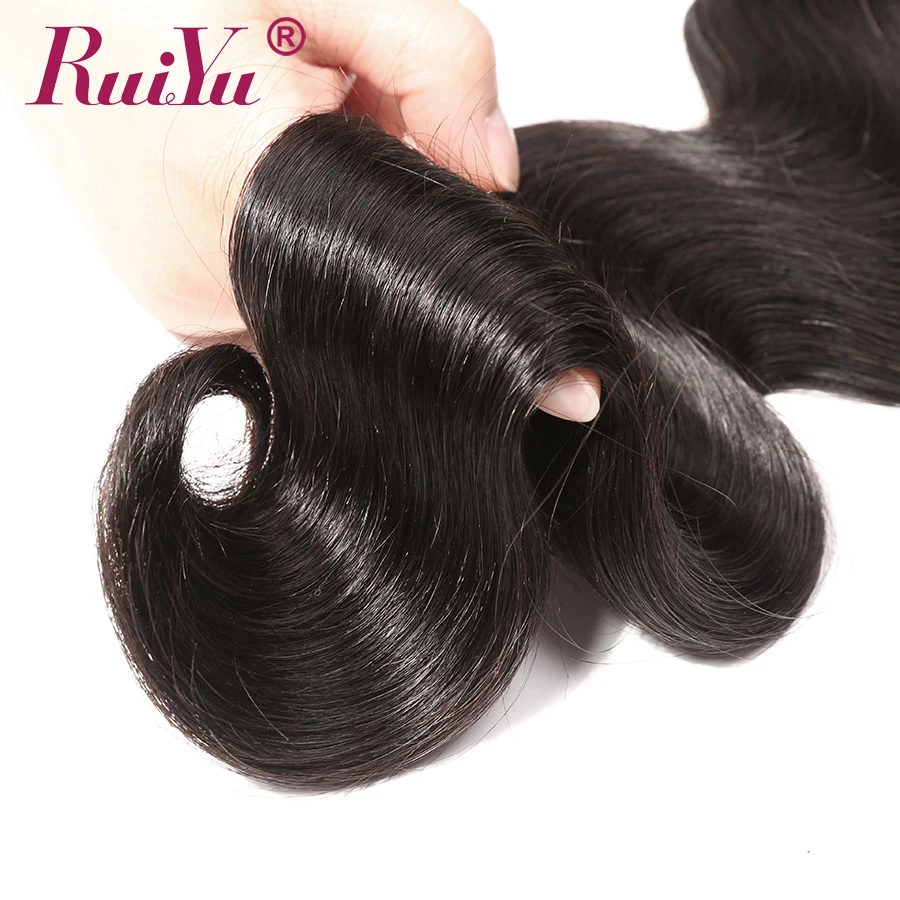 Ofertas RUIYU Hair Brazilian Body Wave Bundles 100% Human Hair Weave Bundles 3/4 Bundle Deals NonRemy Hair Human Hair Extensions
