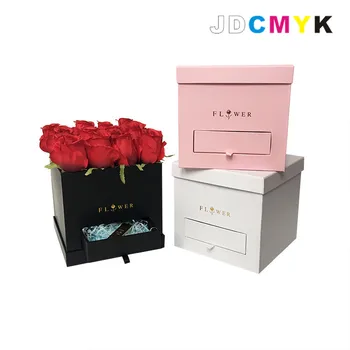 

florist packing Flower box square include drawer favous weeding party gifts boxes chocolate candy Mother's Day Christmas boxes