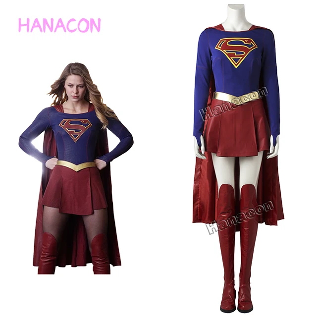 supergirl kara zor el kare danvers costume cosplay woman adult halloween comic con jumpsuit skirt