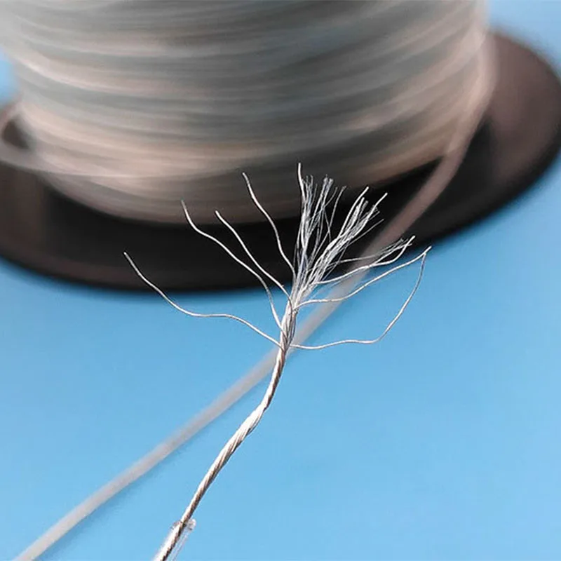 1 м DIY кабель для наушников 19 ядер мягкая Серебряная линия гарнитура Обновленная