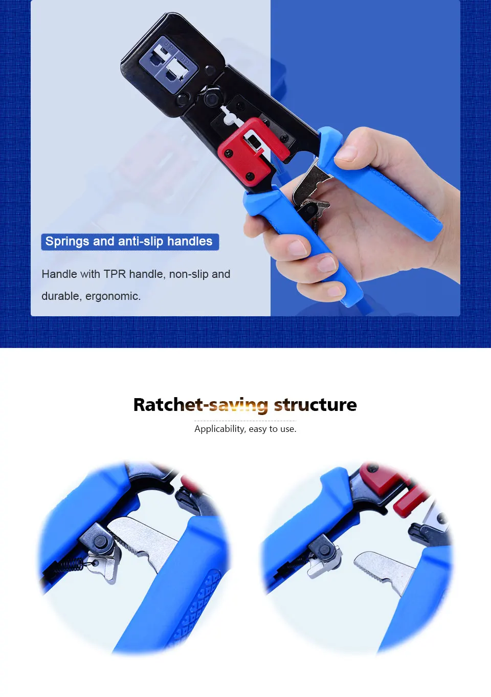 NF-5004 сетевые инструменты rj45 rj11 обжимной инструмент для зачистки кабеля Двойной модульный обжимной инструмент набор для зачистки проводов