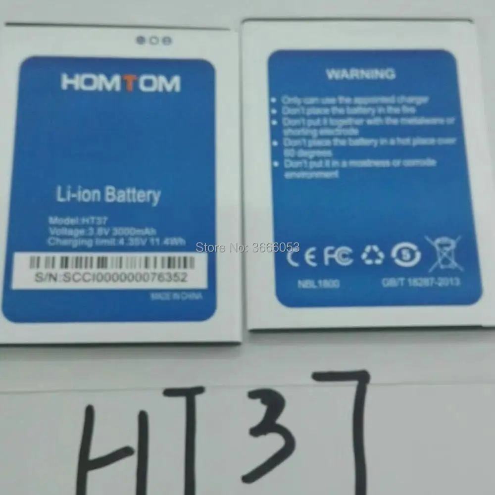 VK Новая батарея 3000 mAh/11.4Wh 3 8 V HOMTOM HT37 для смартфона мобильный телефон литий ионная