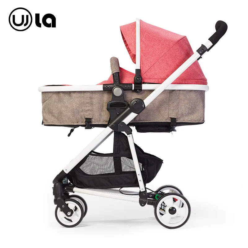 

Convertible Push Handle High Landscape Baby Stroller Car Flat Lie Ultra Light Four Wheels Baby Carriage Travel Portable Folding