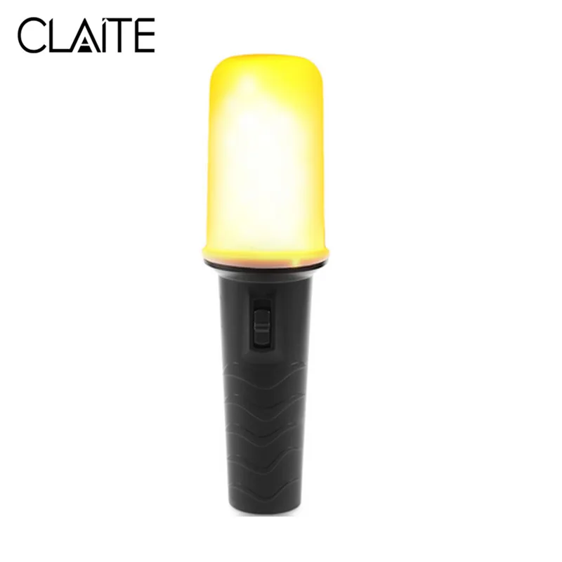 CLAITE Портативный ручной светодиодный пламени фонарик Батарея Powered чрезвычайных ночник для вечерние концертную сцену украшение лампы