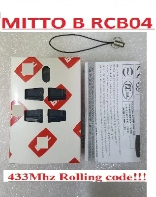 

Mitto 4 B RCB04 Button 433.92MHz Remote MITTO 2 B RCB 02 R1 2CH 433mhz Remote Control Transmitter Garage Gate Opener