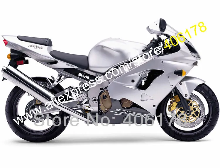 

Hot Sales,Silver Black Zx 9r 02-03 Zx9r Fairing for Kawasaki Zx9r 2002 2003 Zx9r 02 03 Fairing Kits Compression Fairing