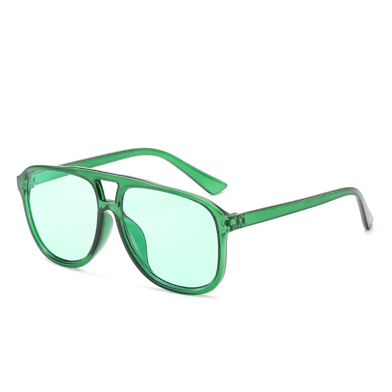 OVZA прямоугольные большие солнцезащитные очки женские новые брендовые дизайнерские солнцезащитные очки модные мужские большие очки с прозрачными защитными стеклами S4020 - Цвет линз: Зеленый