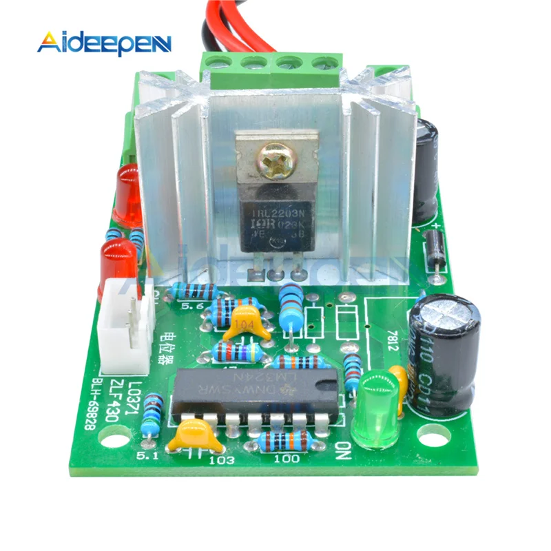 L0371 6-30V 80W 10A Reversible DC Motor Speed Controller Adjustable PWM Speed Regulator with Control Switch Potentiometer dc motor speed controller motor speed controller electric motor speed controller