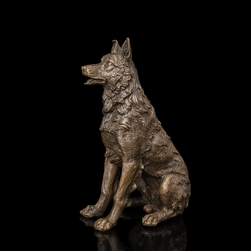 

Arts Crafts Copper High Quality Sculpture Art Collection Little Pet Dog Bronze Statue Vintage Home Decor Decoration Christmas Gi