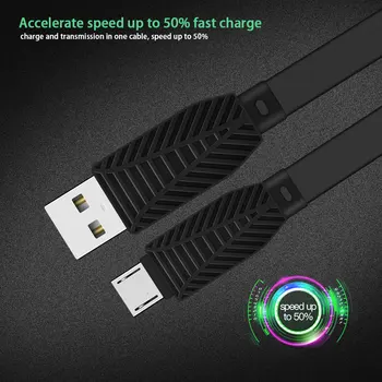 

CAMDEMS Flat 120cm Micro USB Cable 2.0 Data Sync Fast Charger Cables Accessory Bundles for huawei Samsung LG Xiaomi Mi5 200pcs