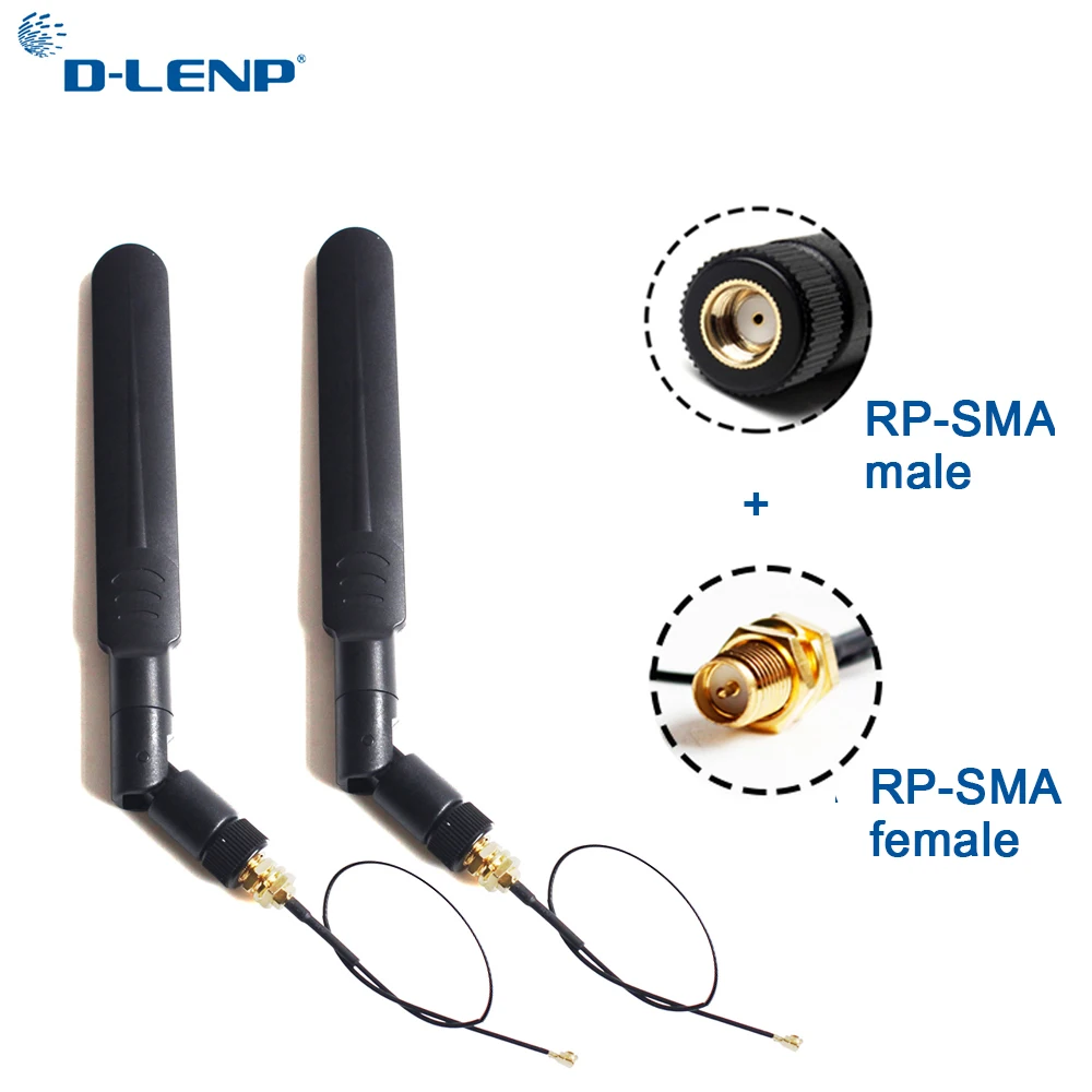 1 пара 2,4 ГГц Wifi антенна Omni двухдиапазонный SMA/RP-SMA Штекерный гнездовой разъем 1,13 PCI U. FL к WiFi кабель 5dbi антенна