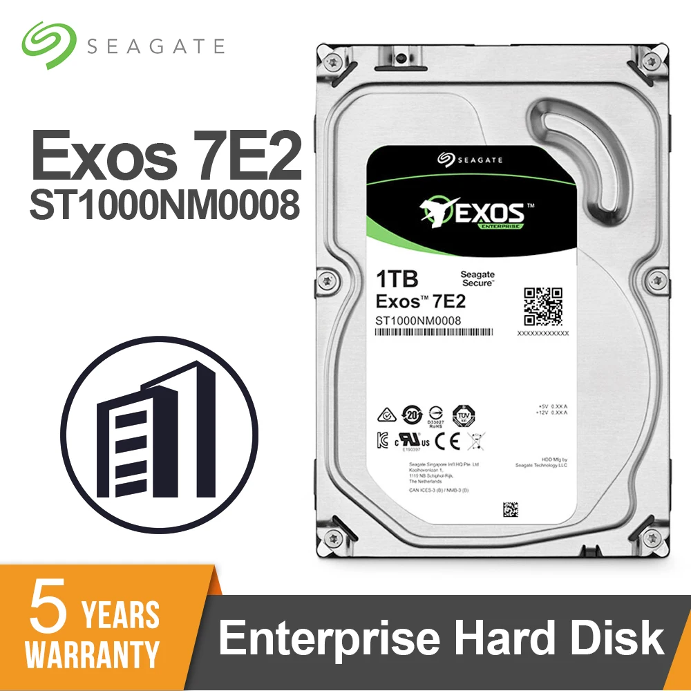 Disco Duro empresarial Seagate Exos 7E2 1TB SATA 6 Gb/s 128MB Cache 35 pulgadas ST1000NM0008