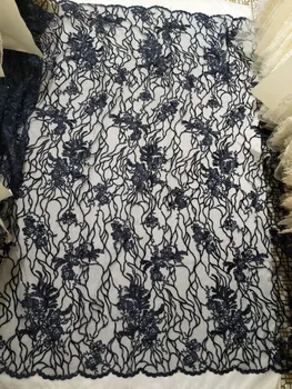 

hot sales quality embroidered African tulle SH-72806 lace fabric printed flower French net lace fabricc with Sequins lace fabric