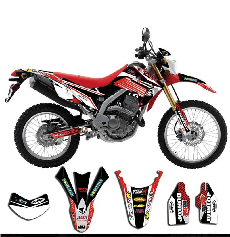 Для Honda CRF250L 2010 2011 2012 2013 2014 2015 2016 CRF 250L бесплатно заказной номер блеск графика