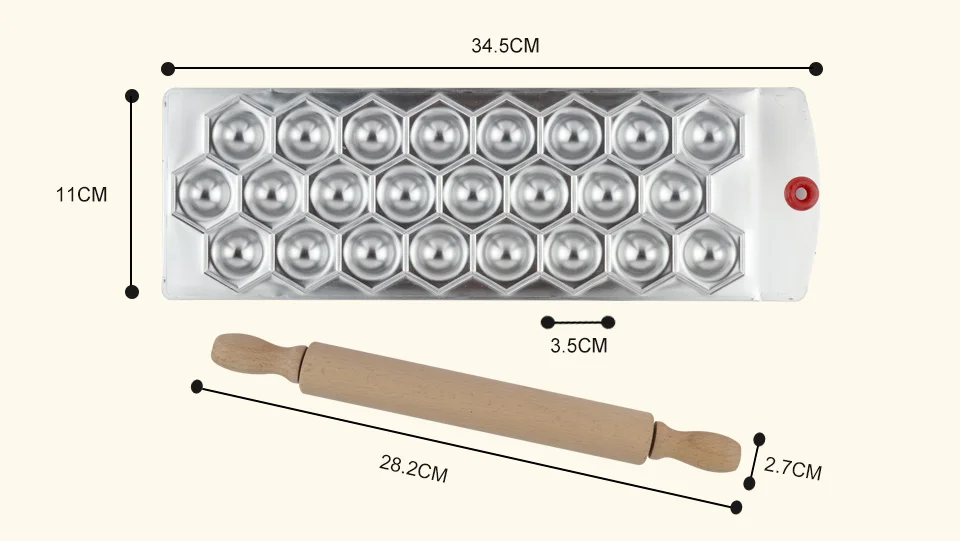 24 diamond italian ravioli tray with a rolling pin_06