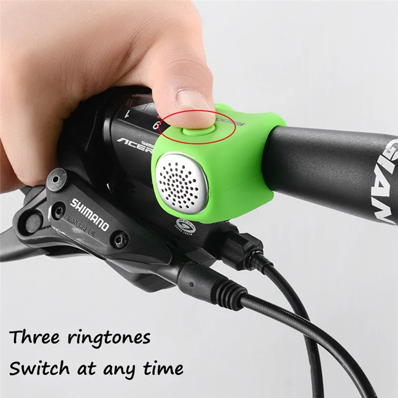 ROCKBROS электрический звонок для велосипеда кольцо 110 дБ водостойкий для горного велосипеда велосипедный руль колокол Silica гелевый бампер