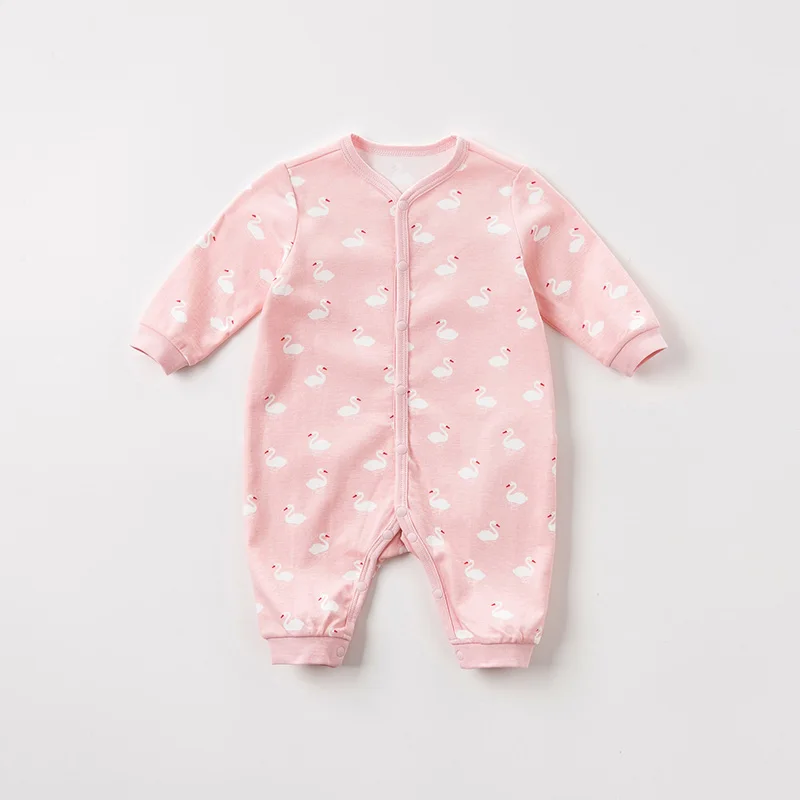 DB9616 нижнее белье в стиле бренда dave bella/новорожденных Осень для малышей, хлопок детская одежда, комбинезон в стиле унисекс симпатичная детская пижама с рисунками, 1 шт. комбинезон