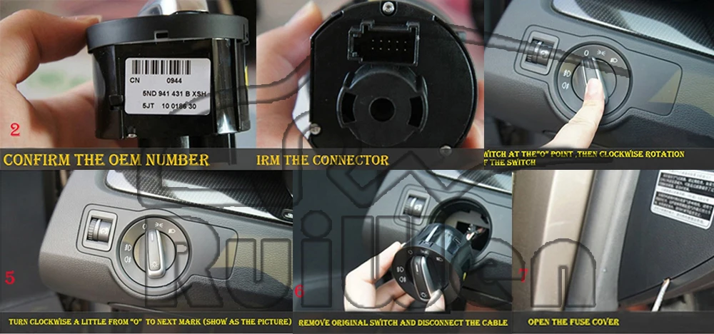 Переключатель фар для оконного зеркала для VW Jetta 5 6 Golf GTI 5 6 PLUS Tiguan Caddy Passat B6 CC 5ND 959 857 5ND 959 565B 5ND941431A